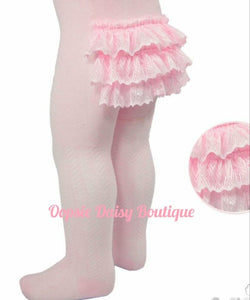 Baby Girls Frilly Bum Tights