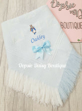 Load image into Gallery viewer, Personalised Peter Rabbit Baby Shawl Blanket