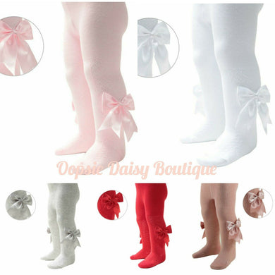 Baby Girls Gorgeous Large Ribbon Bow Tights