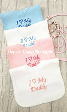 Load image into Gallery viewer, I Love Mummy &amp; Daddy Embroidered Bibs