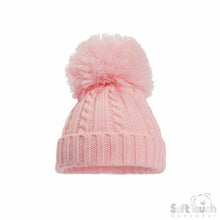 Load image into Gallery viewer, Baby Knitted Pom Pom Hat 0-6mth 6-12mth