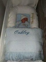 Load image into Gallery viewer, Personalised Baby Shawl Blanket - Diamond Design - Oopsie Daisy Baby Boutique