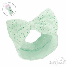 Load image into Gallery viewer, Baby Headband Broderie Big Bow Headbands 0-18mths