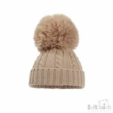 Load image into Gallery viewer, Baby Knitted Pom Pom Hat 0-6mth 6-12mth