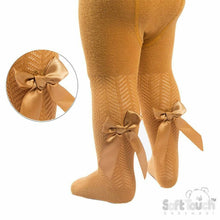 Load image into Gallery viewer, Baby Girls Gorgeous Ribbon Bow Tights