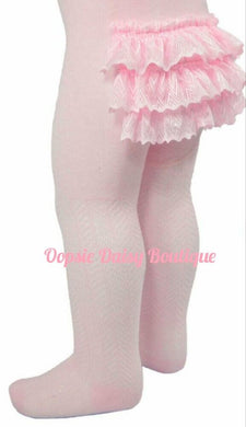Baby Girls Frilly Bum Tights