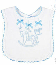 Load image into Gallery viewer, Baby Bib Rocking Horse Embroidered Design