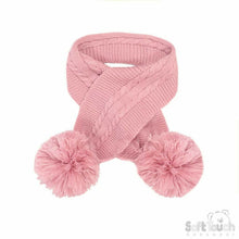 Load image into Gallery viewer, Baby Boys Girls Knitted Pom Pom Scarf 0,-24mth