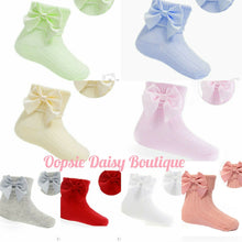 Load image into Gallery viewer, Baby Girls Ribbon Ankle Socks