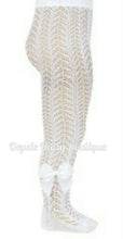 Load image into Gallery viewer, Sale Condor Open Weave Spanish Pelerine Ribbon Tights