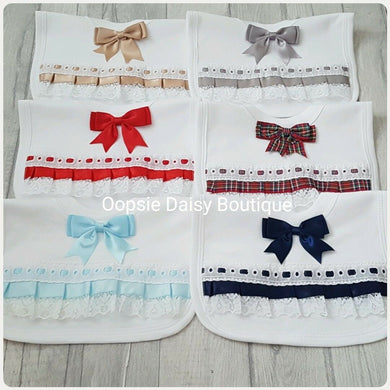 Ribbon Lace & Bows Bibs - Oopsie Daisy Baby Boutique