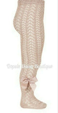 Load image into Gallery viewer, Sale Condor Open Weave Spanish Pelerine Ribbon Tights