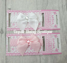 Load image into Gallery viewer, Baby Girls Ribbon &amp; Lace Headbands - Oopsie Daisy Baby Boutique