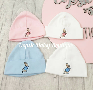 Boys Girls Peter Rabbit Soft Cotton Baby Hat - size Newborn