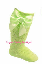 Load image into Gallery viewer, Knee High Pelerine Ribbon Socks Romany Spanish Style 0-24mth