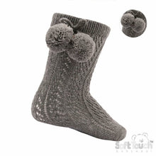 Load image into Gallery viewer, Pelerine Knee High Pom Pom Socks