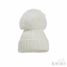 Load image into Gallery viewer, Baby Knitted Pom Pom Hat 0-6mth 6-12mth