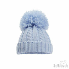 Load image into Gallery viewer, Baby Knitted Pom Pom Hat 0-6mth 6-12mth
