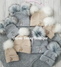 Load image into Gallery viewer, Baby Knitted Hats Boys Girls Peter Rabbit Pom Pom Hats