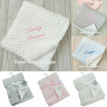 Load image into Gallery viewer, Personalised Baby Blanket Deluxe Supersoft Cosy Sherpa Back