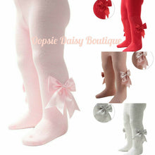 Load image into Gallery viewer, Baby Girls Gorgeous Large Ribbon Bow Tights