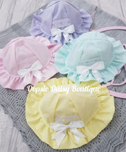 Load image into Gallery viewer, Baby Summer Hat Ribbon Slot Summer Bonnet