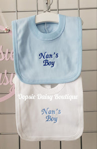 Nans Boy Cotton Bibs