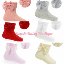 Load image into Gallery viewer, Baby Girls Ribbon Ankle Socks
