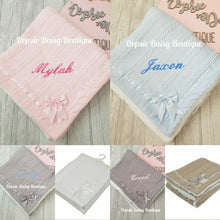 Load image into Gallery viewer, Personalised Baby Blanket Deluxe Supersoft Cosy Sherpa Back