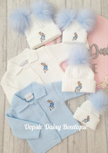 Load image into Gallery viewer, Baby Knitted Hats Boys Girls Peter Rabbit Pom Pom Hats Size 0-6yrs