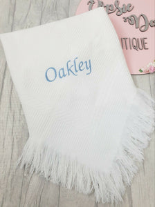Personalised Baby Shawl Blanket Christening Shawl