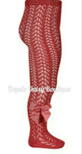 Load image into Gallery viewer, Sale Condor Open Weave Spanish Pelerine Ribbon Tights