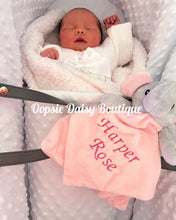 Load image into Gallery viewer, Personalised Baby Comforter Elephant Baby Blanket - Embroidered Design