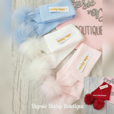 Baby Knitted Pom Pom Scarfs 0-4 yrs