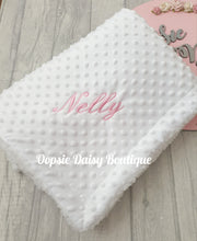 Load image into Gallery viewer, Personalised Baby Blanket Deluxe Supersoft Cosy Sherpa Back