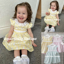 Load image into Gallery viewer, Girls Smocked Little Bunnies Dress